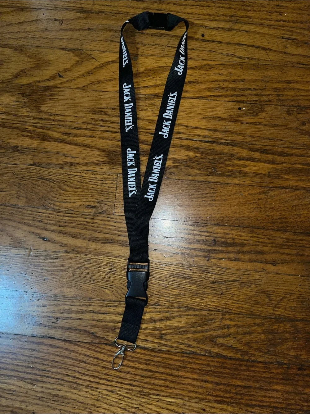 Jack Daniels Black Lanyard with White Logo